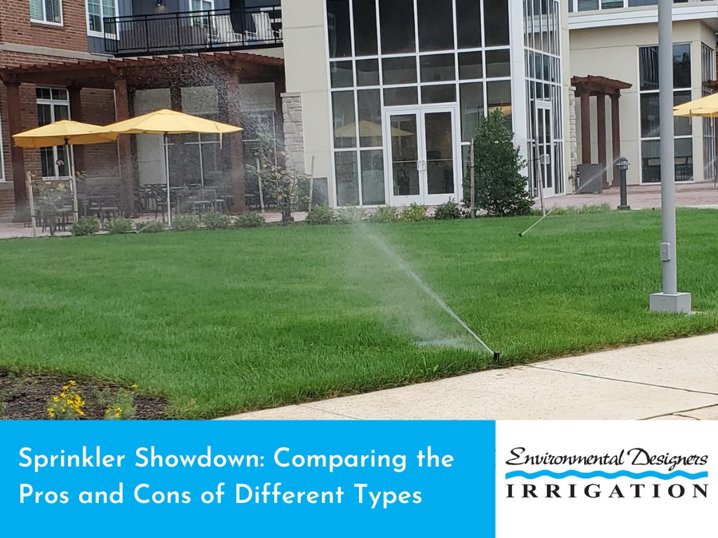 Comparison of various sprinkler types, highlighting their advantages and costs in a showdown format.